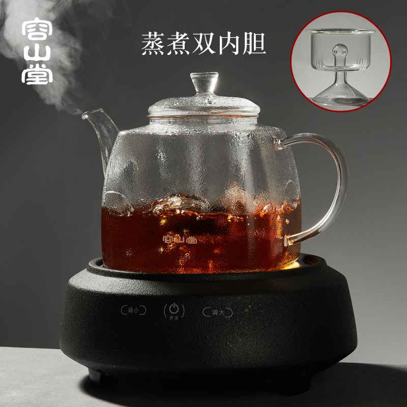 电器玻璃煮茶壶蒸茶壶耐热煮茶器中式电陶炉煮茶养生壶套装