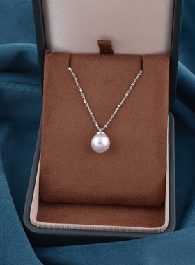 施家珍珠极简风小灯泡项链
