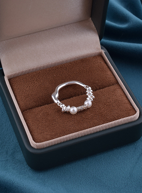 碎银珍珠戒指女冷淡风