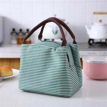 ຖົງອາຫານທ່ຽງ handbag ແມ່ຍິງຖົງອະລູມິນຽມ insulation foil ຂະຫນາດໃຫຍ່ຫນາທີ່ມີຖົງເຂົ້າ Portable ຖົງອາຫານນັກສຶກສາຖົງອາຫານທ່ຽງ