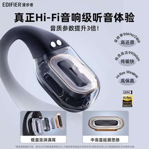 漫步者Comfo Solo蓝牙耳机挂耳式气传导不入耳开放式运动跑步专用 - 图3