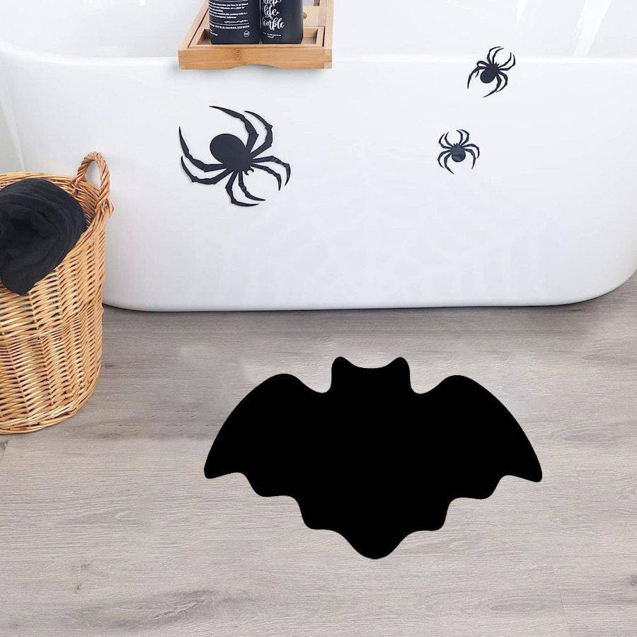 temu万圣节入户门垫浴室吸水蜘蛛网装饰脚垫亚马逊地垫防滑,淘宝优惠券,粉丝福利购,淘宝优惠卷