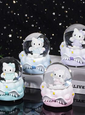 可爱小猫迷你发光水晶球