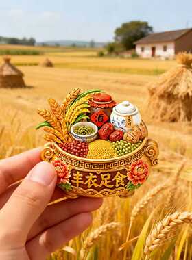 五谷丰登冰箱贴丰衣足食亚克力