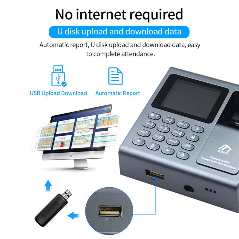 Electronic access control system set fingerprint access control lock electromagnetic lock magnetic lock access control system all-in-one machine swipe card attendance
