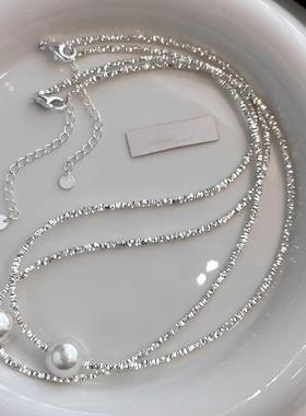 chomelkinsey碎银子珍珠项炼 炼 女超闪经典高级感轻奢小众设计锁