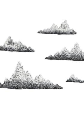 新中式假山摆件样板房禅意枯山水造景软装饰品办公室现代简约摆设