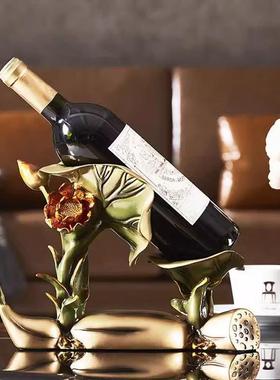 轻奢佳藕天成玄关餐边柜红酒架摆件家居客厅酒柜电视柜装饰品酒托