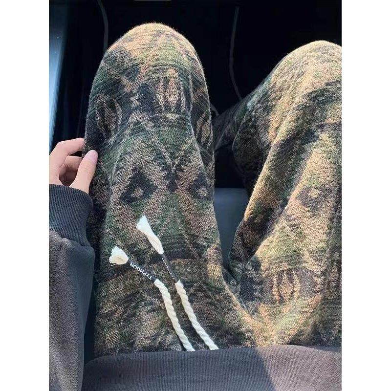 法式rouje damas脏脏风新中式裤子女春秋款民族风针织vintage卫裤,淘宝优惠券,粉丝福利购,淘宝优惠卷