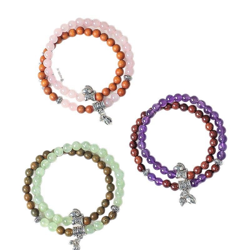 五行喜火木紫水晶手链女天然正品檀木水晶手串女款高级感九紫离火,淘宝优惠券,粉丝福利购,淘宝优惠卷