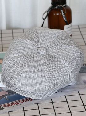VISON八角帽休闲春夏季报童帽