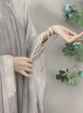 古风汉服玻璃叮当镯吊坠手镯中国风超仙细手镯古装日常百搭镯子女