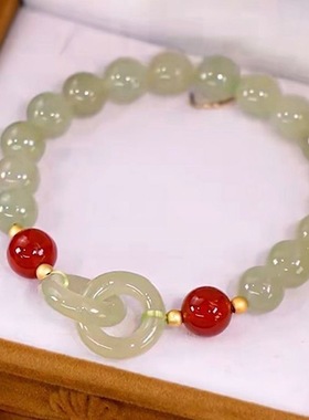 2026新款无缝爱心双环闺蜜生日时尚手链无缝设计送礼首选