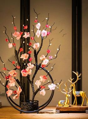 新中式花瓶插花摆件民宿茶室房间卧室酒店花器客厅腊梅装饰品摆设