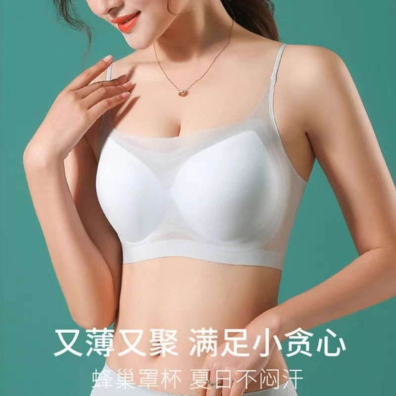 无痕内衣女大胸显小冰丝防下垂聚拢运动文胸显小冰丝防下垂聚拢运动文胸-第3张图片-提都小院