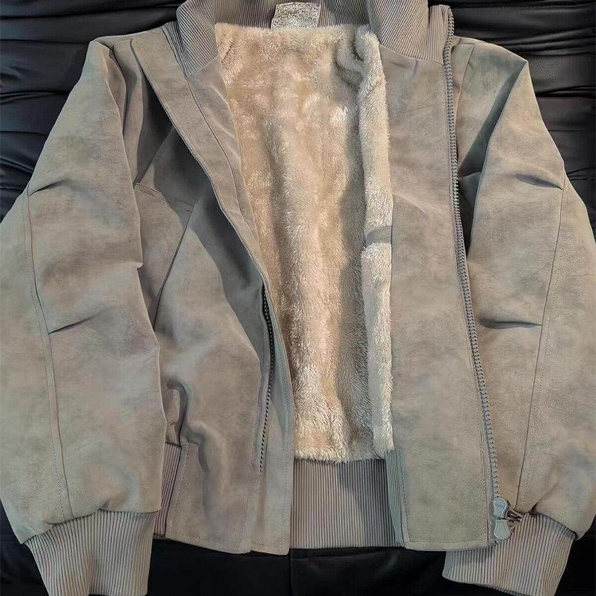 美式雾面扎染羊羔绒外套男冬季加绒加厚夹克棉服立领PU皮机车皮衣,淘宝优惠券,粉丝福利购,淘宝优惠卷