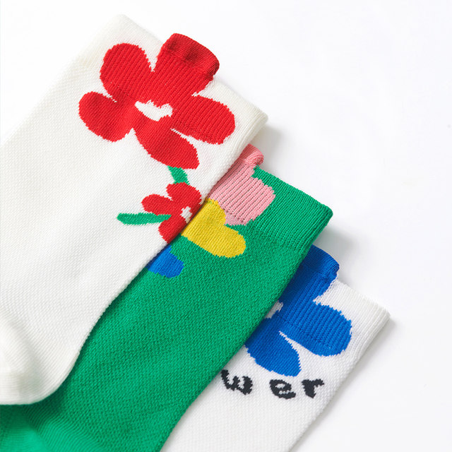 Personalized breathable mesh boneless suture mid-calf socks for women