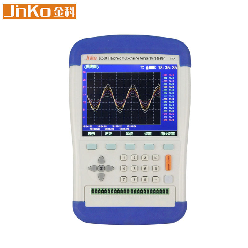 JK508/516手持多路温度测试仪 8路16路温度采集数据记录仪-图2