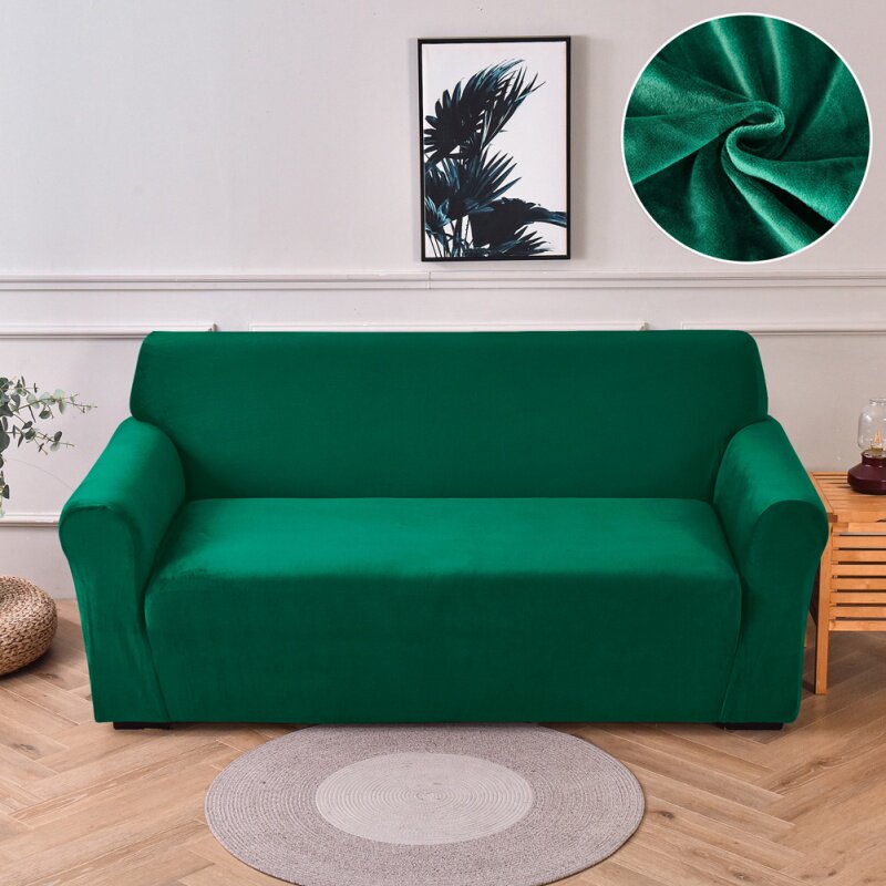Silver fox velvet one-piece sofa cover full-cover high-elastic sofa cushion cover home fabric super soft sofa cover