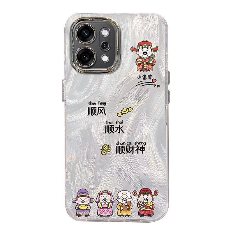 适用opporeno14手机壳PLA110带镜头膜opopreno14pro保护套PKZ110财神喜庆文字0pp0ren014pr0全包边5g防摔潮女 - 图3