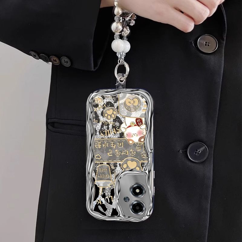 适用oppoa2m手机壳PJU110电镀软硅胶OPPOA2 5G保护套PJB110全包边opa2x防摔PJS110招财猫0pp0a文字高级新款女 - 图1