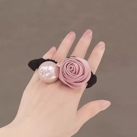 Нишевая роза! Жемчужная резинка для волос высокой эластичности!