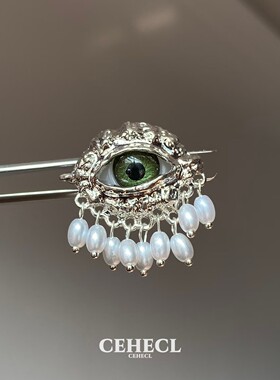 vintage中古恶魔之眼流苏戒指女