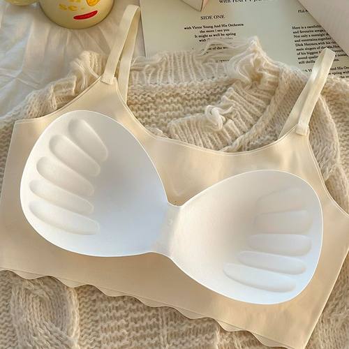 无痕冰丝内衣女无钢圈防下垂聚拢发育期运动美背显小学生文胸2024 - 图1
