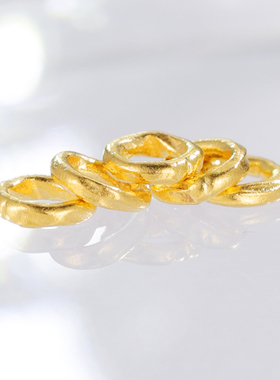 【金微赚】①盘缠黄金手链女款足金硬金5D碎碎金diy手串送女朋友