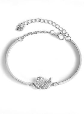 Diamond Swan Bracelet for Women跨境新款满钻天鹅手镯女手链
