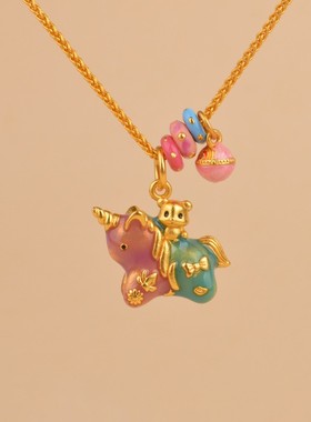 国风新款梦幻独角兽本命年马吊坠