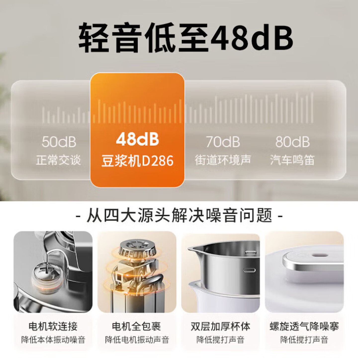 九阳豆浆机家用全自动免煮轻音破壁机大容量免过滤正品官方旗舰店