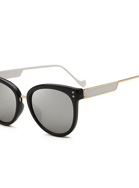 欧美潮牌偏光镜时尚防紫外金属蛤蟆镜女士墨镜前卫炫目色彩太阳镜