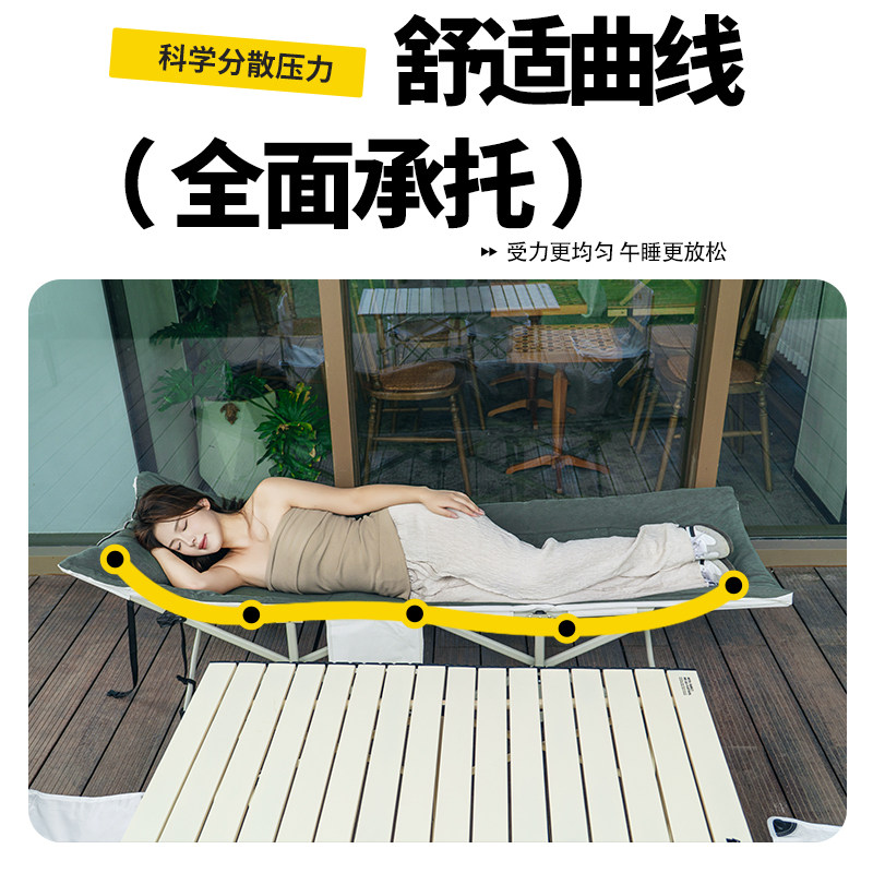 探险者折叠床单人办公室午休床简易便携露营床行军陪护床午睡超轻