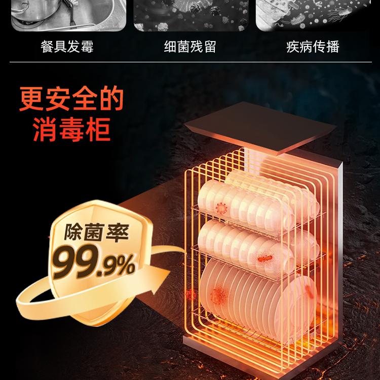 美的商用消毒柜大容量烘干一体食堂餐饮立式厨房碗筷消毒收纳碗柜