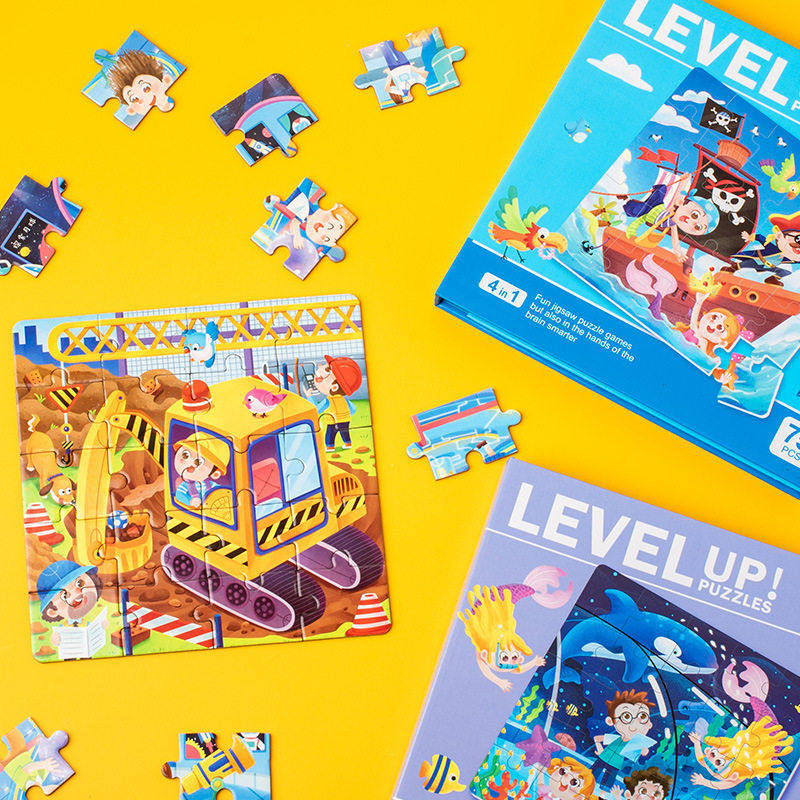 儿童进阶益智力书本式四合一磁性拼图画板幼儿早教女孩玩具,淘宝优惠券,粉丝福利购,淘宝优惠卷