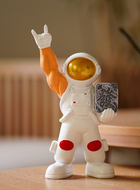 【特价】肌肉太空人宇航员摆件前台家居桌面办公室装饰树脂工艺品