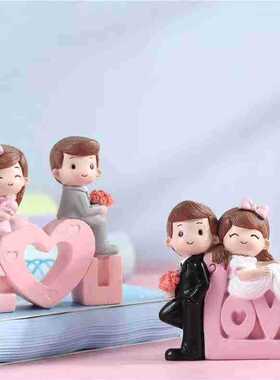 创意网红车载汽车蛋糕烘焙装饰情人节情侣摆件家居浪漫车载装饰