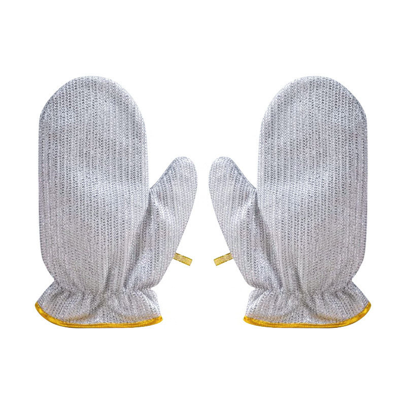 钢丝洗碗手套加长防水清洁隔热烫厨房刷碗女家用家务加厚耐用刷锅