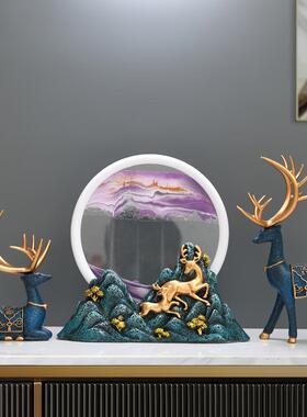 3D立体创意流沙画摆件客厅玄关卧室摆台装饰品乔迁搬新家布置用品