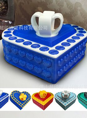 跨境3d打印心形烦人礼物盒情人节annoying gift box爱心烦人礼盒
