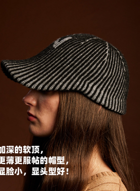 100%美丽奴羊毛针织棒球帽