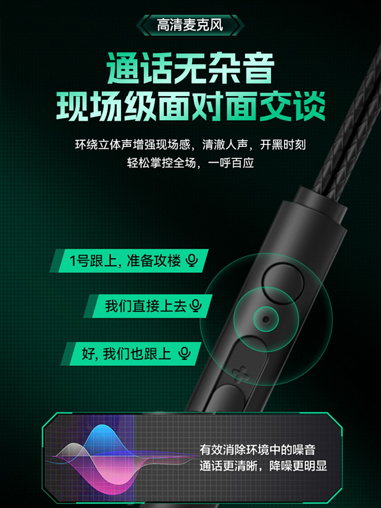 声瑟游戏耳机有线电竞专用吃鸡听声辩位带麦和平精英适用苹果安卓-图2