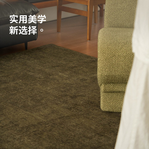 【质感肌理款】CCF 法国橡木苔中古风双层可拆洗机洗客厅地毯纯色 - 图2