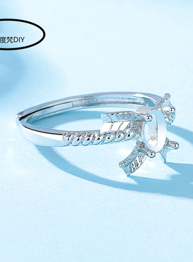 蝴蝶结女戒指托空托开口戒指托