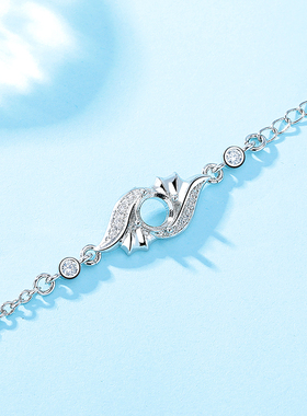 新款手链空托diy镶嵌正圆形