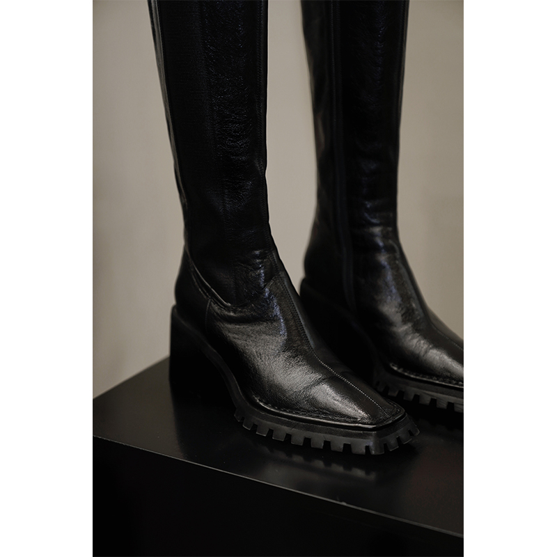 【巴黎夜旅人】裱里 气质复古长靴冬季新品女士15寸高筒百搭靴子