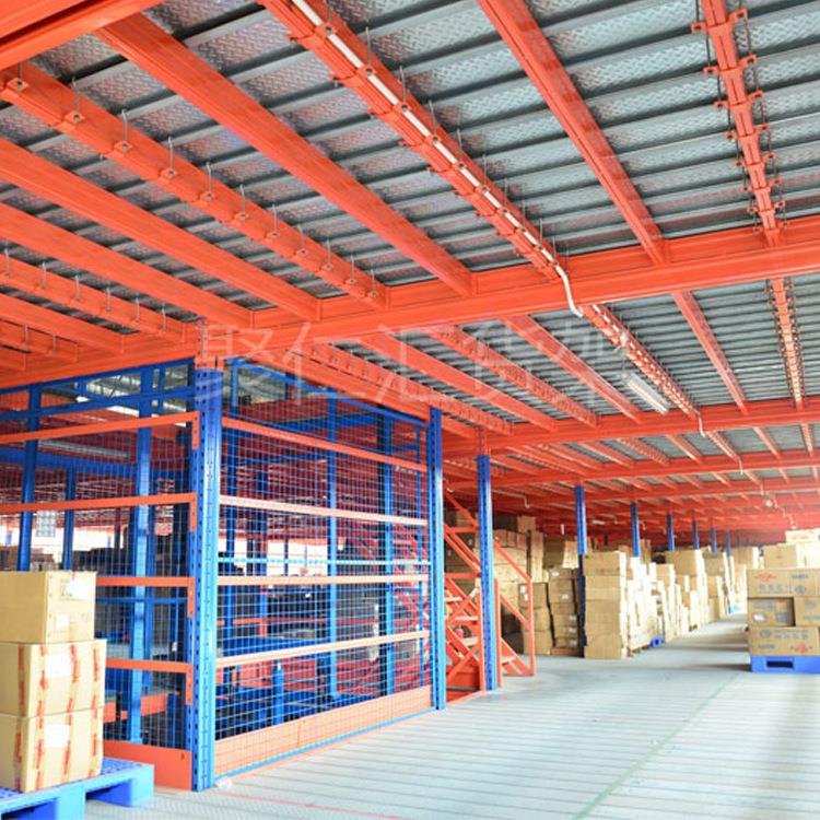 合抱阁楼货架钢结构平台搭建置物架大型仓储重型多层储物架 - 图1