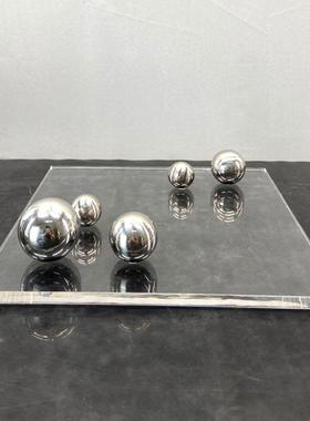 现代简约北欧亚克力星球摆件金属球装饰托盘样板房售楼处软装饰品