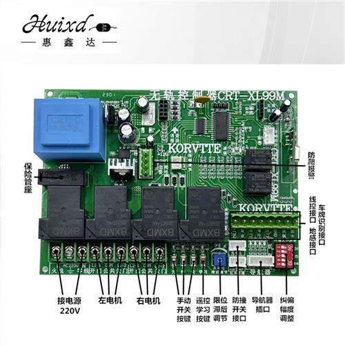 通用型电动无轨双电机伸缩门控制器遥控电路主板无轨机器人控制器 - 图0